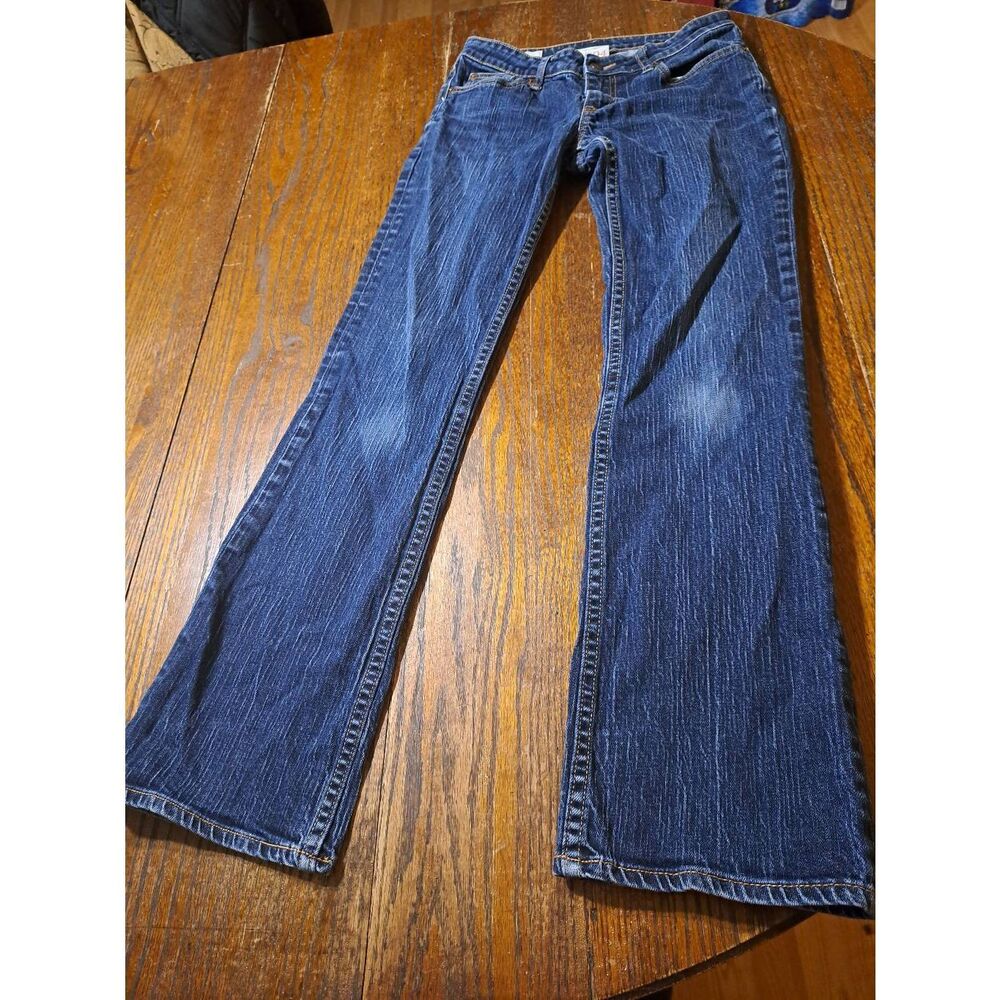 4 Banana Republic Stretch Classic Boot Cut Denim Blue Jeans Pockets Nelt Loops